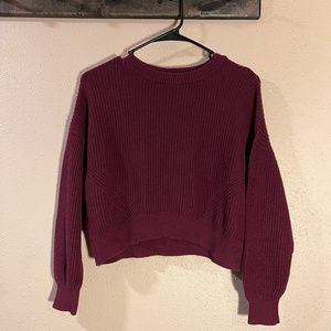 Burgundy Cropped Sweater